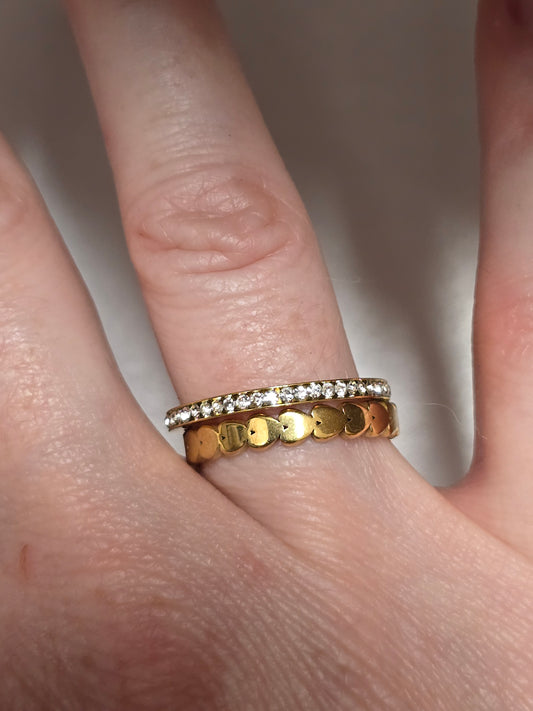 Herzchen Ring 18k vergoldet
