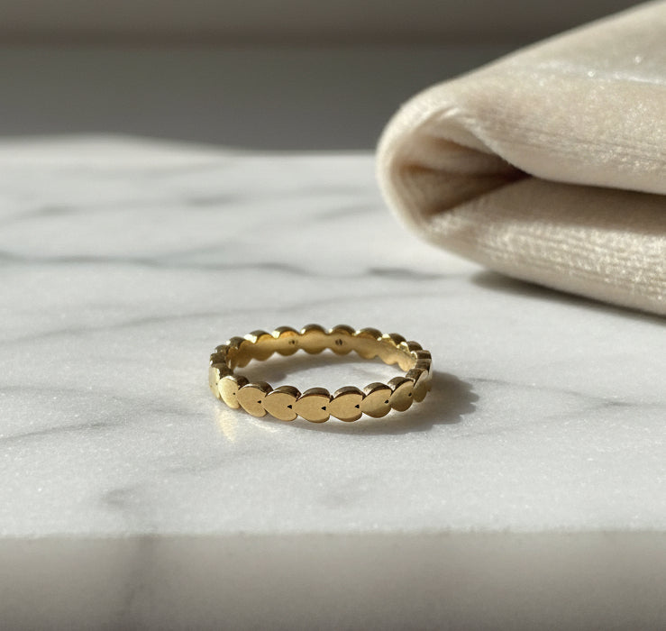 Herzchen Ring 18k vergoldet
