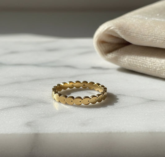 Herzchen Ring 18k vergoldet