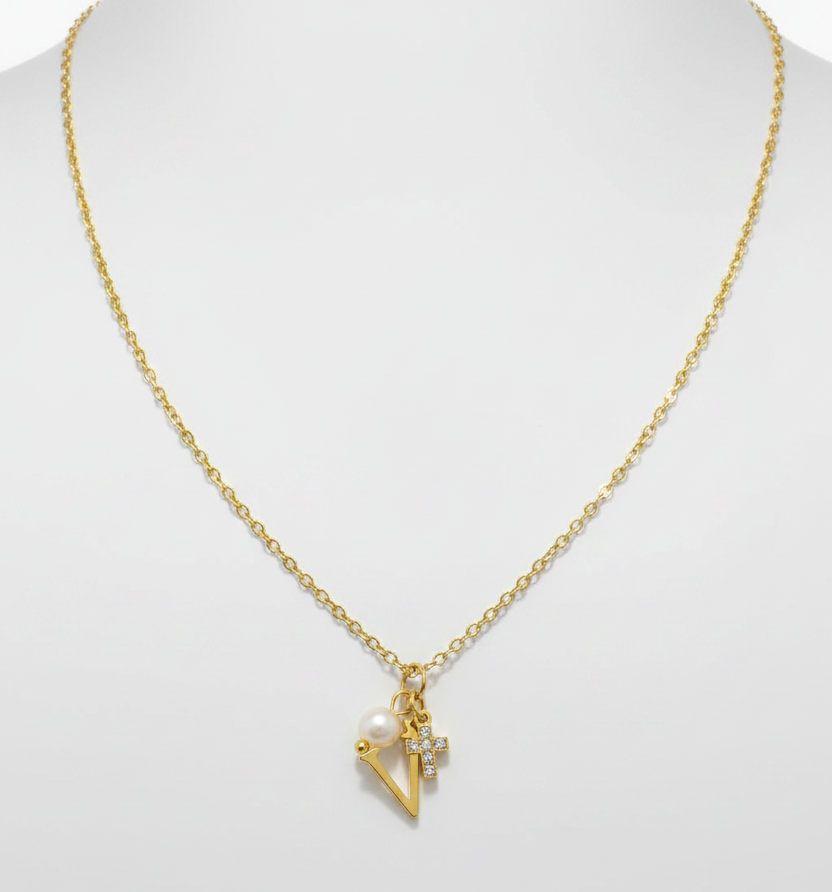 Halskette mit 3 Charms Personalisiert